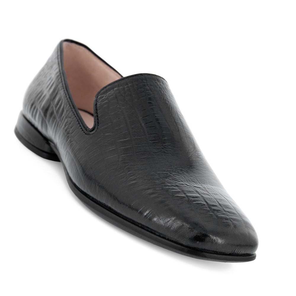 Ecco Anine Squared Smoking Loafers Dame Svarte | NO 154GSO